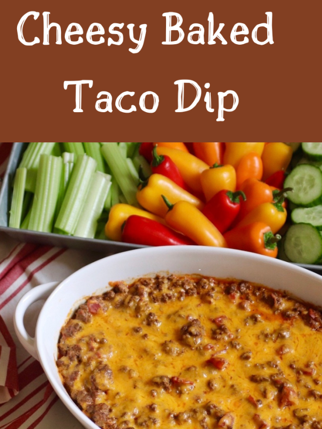 Easy 5 Ingredient Cheesy Baked Taco Dip