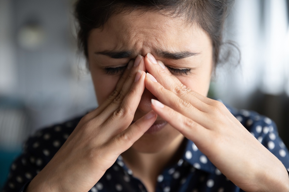 stressed woman.