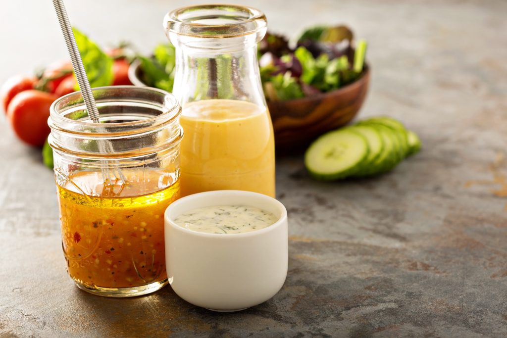 3 salad dressings.