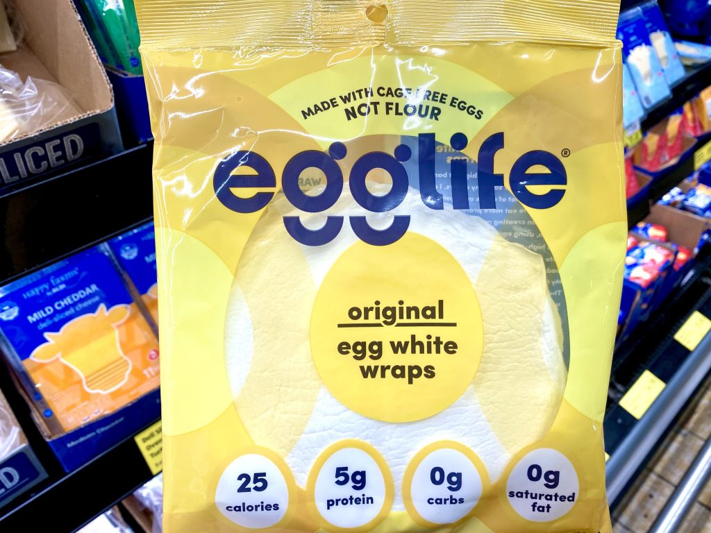 Egg life egg wraps at grocery store.