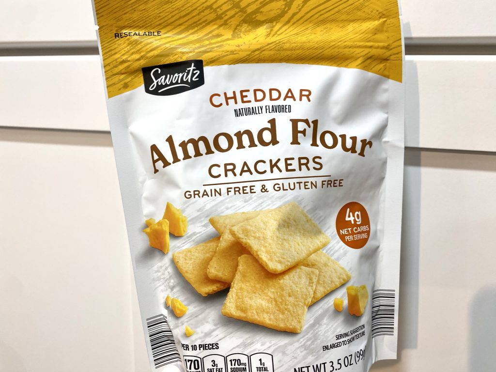 a package of almond flour crackers.