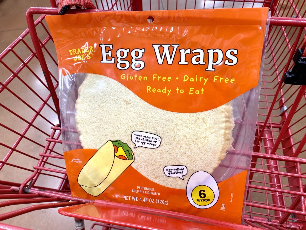 Package of Egg Wraps at the grocery store.