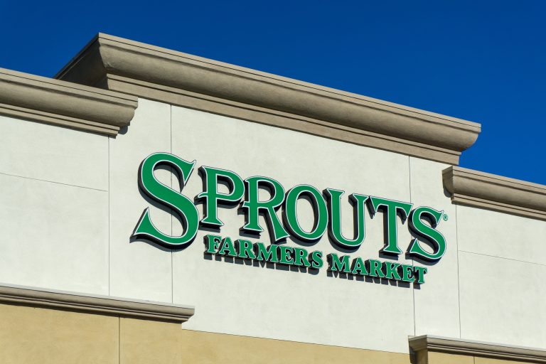 Sprouts farmers market sign.