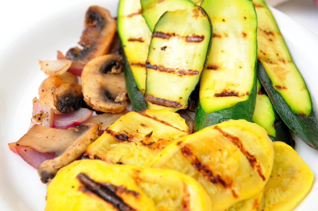 Grilled squash and zucchini.