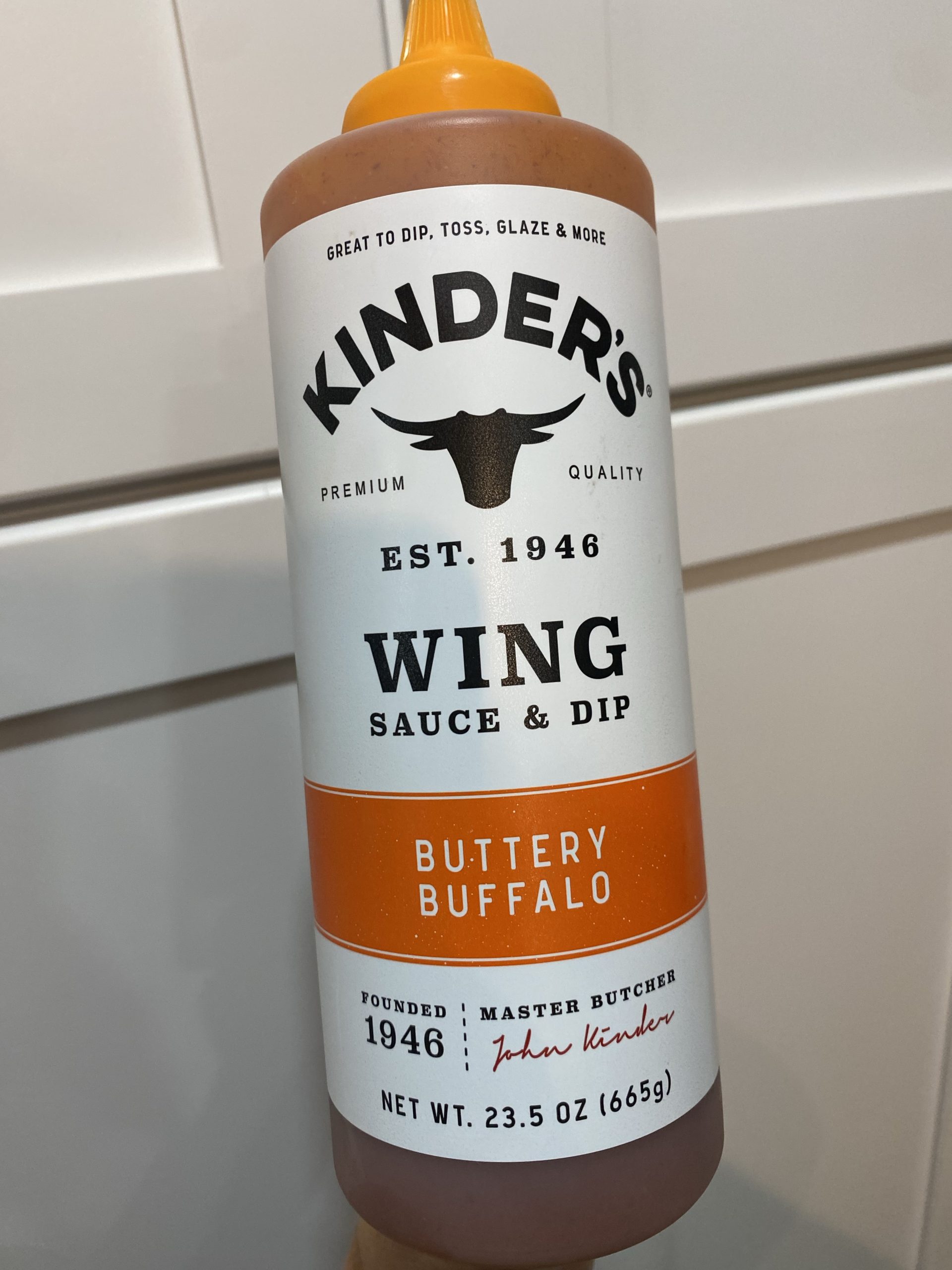 Kinders Buffalo Sauce squeeze bottle.  