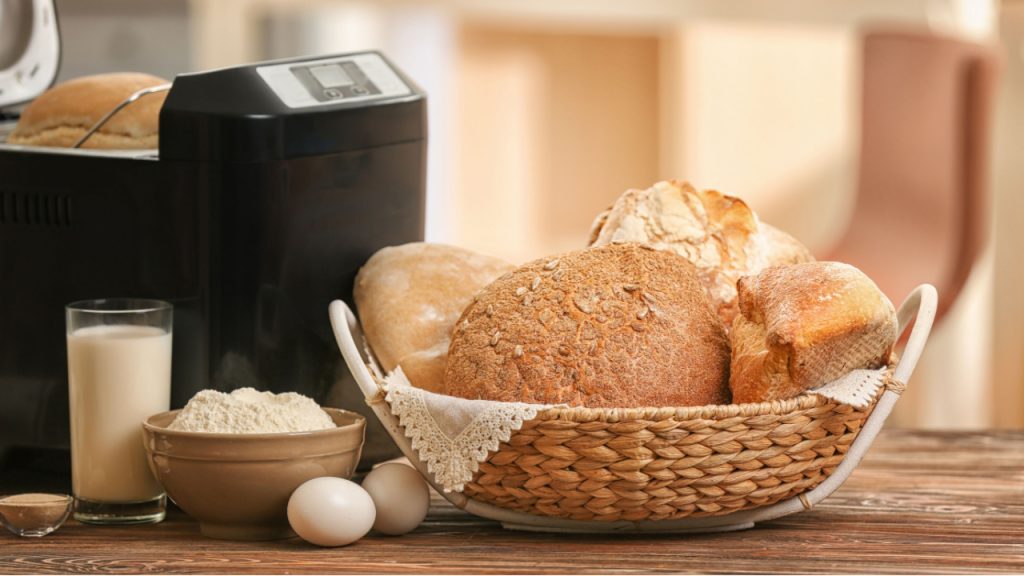 A basket of bread.