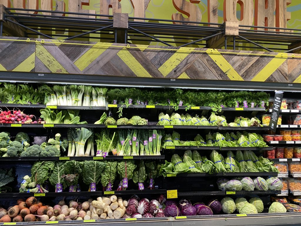 Fresh Produce Section at Whole Foods Market.