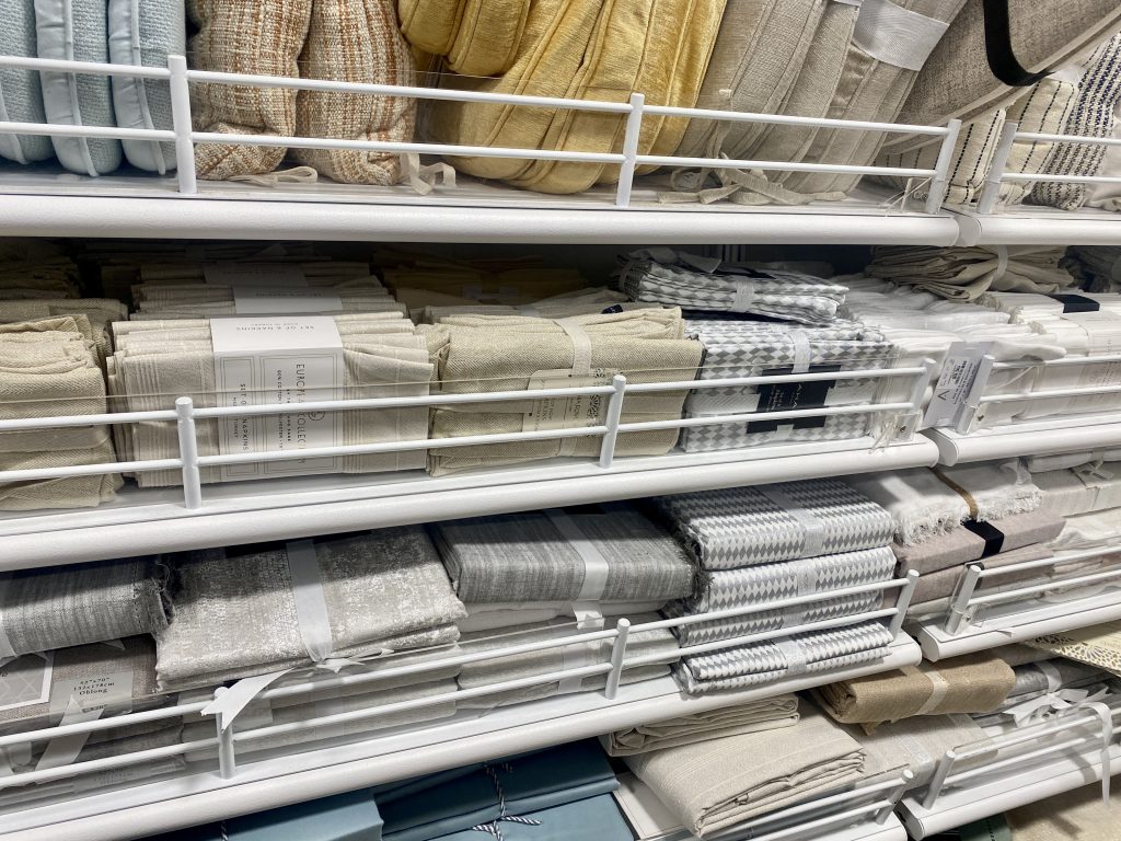 Table linens isle at homegoods