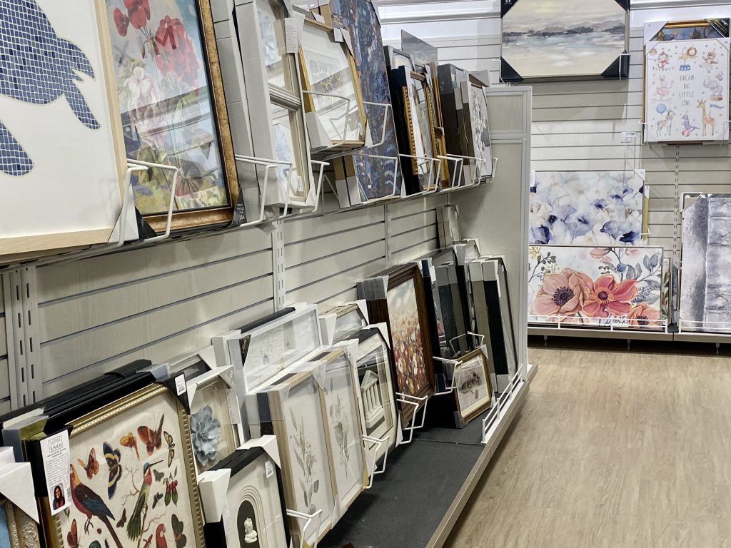 Home goods shop wall decor