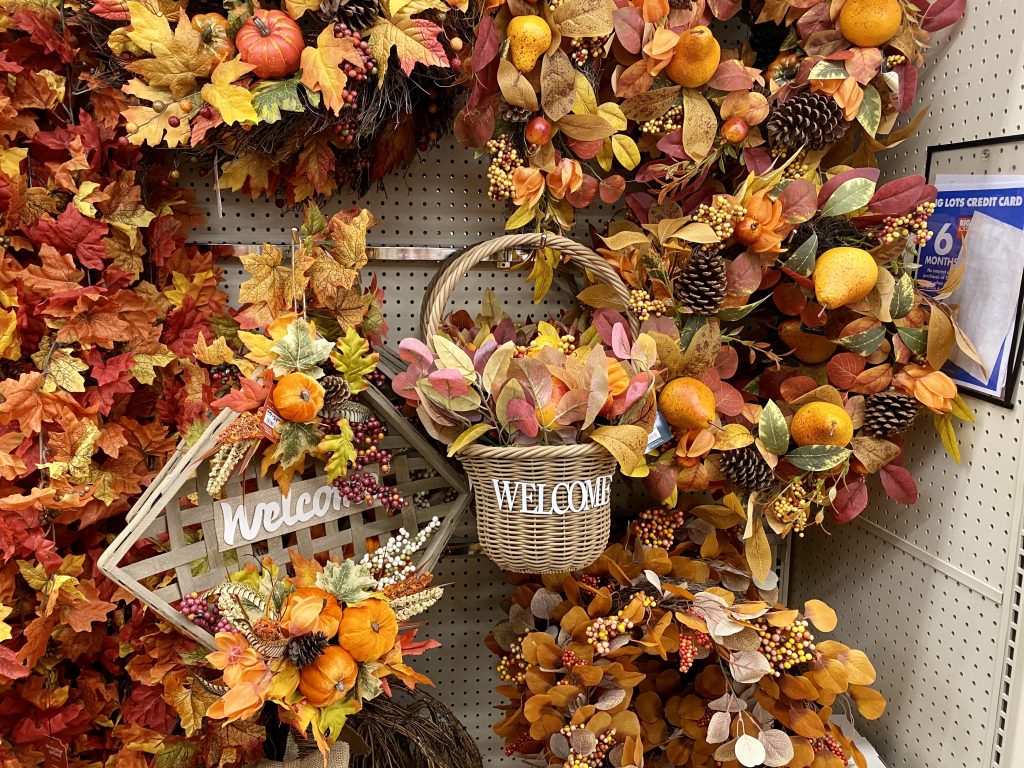 Fall wreaths at big lots.