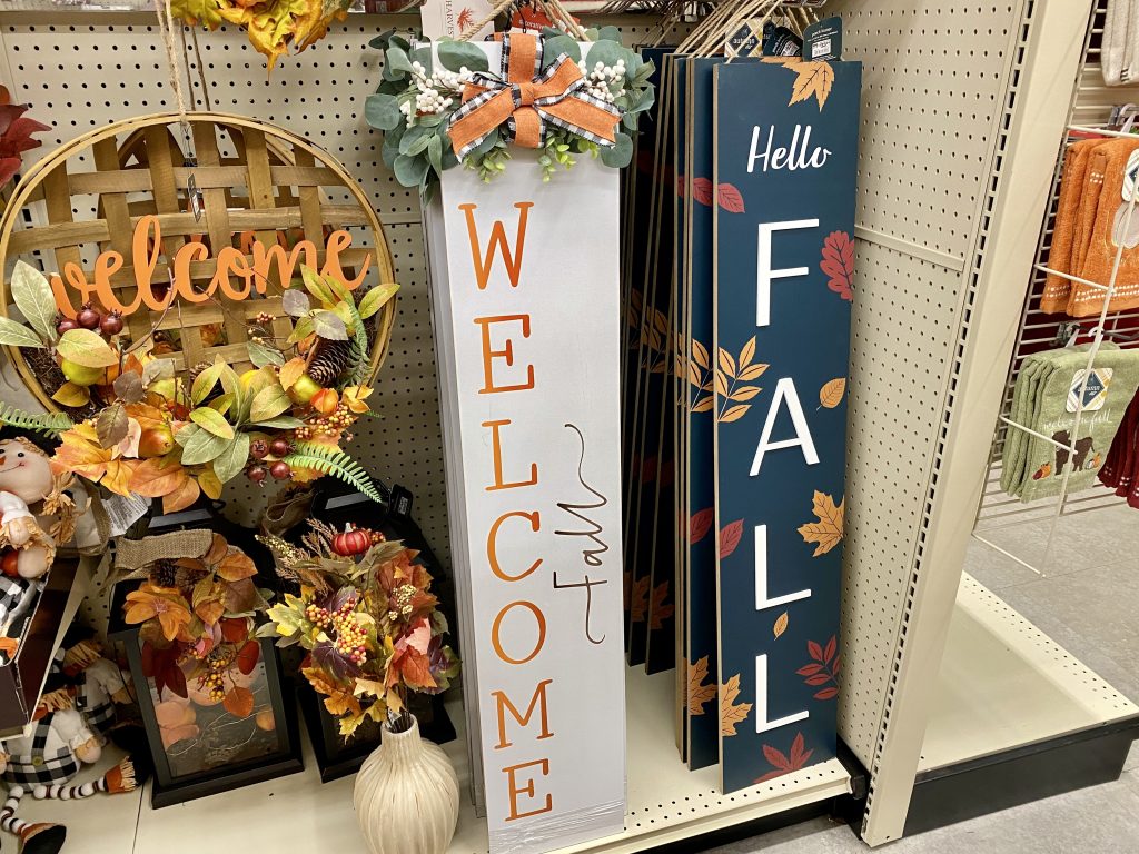 Fall front porch decor at big lots.