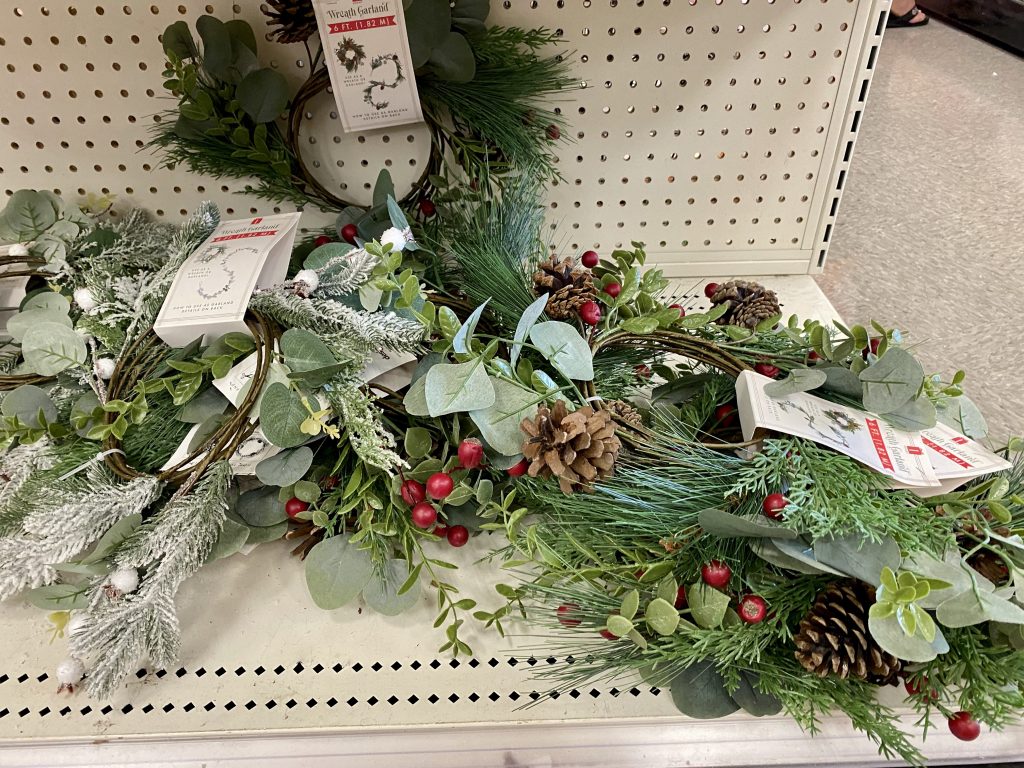 small christmas wreaths at target.