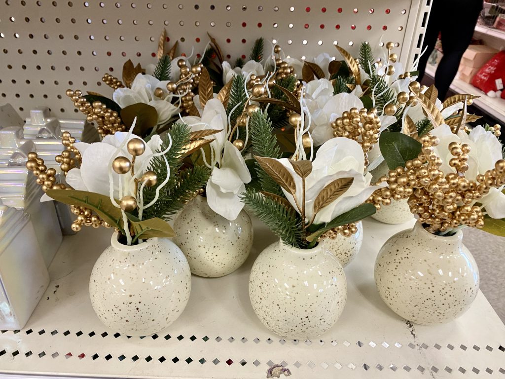 Christmas table top decor at target.