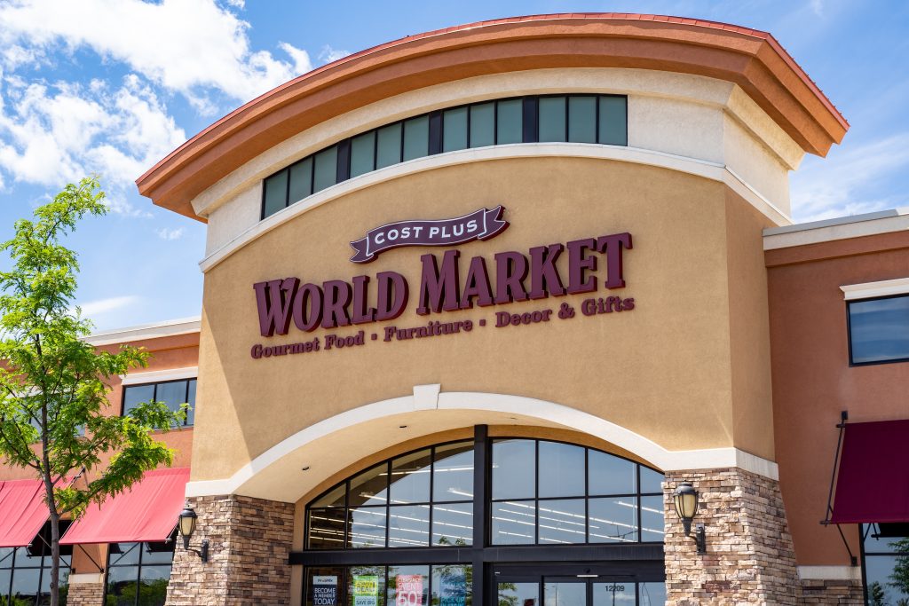 Front of store, cost plus world market.