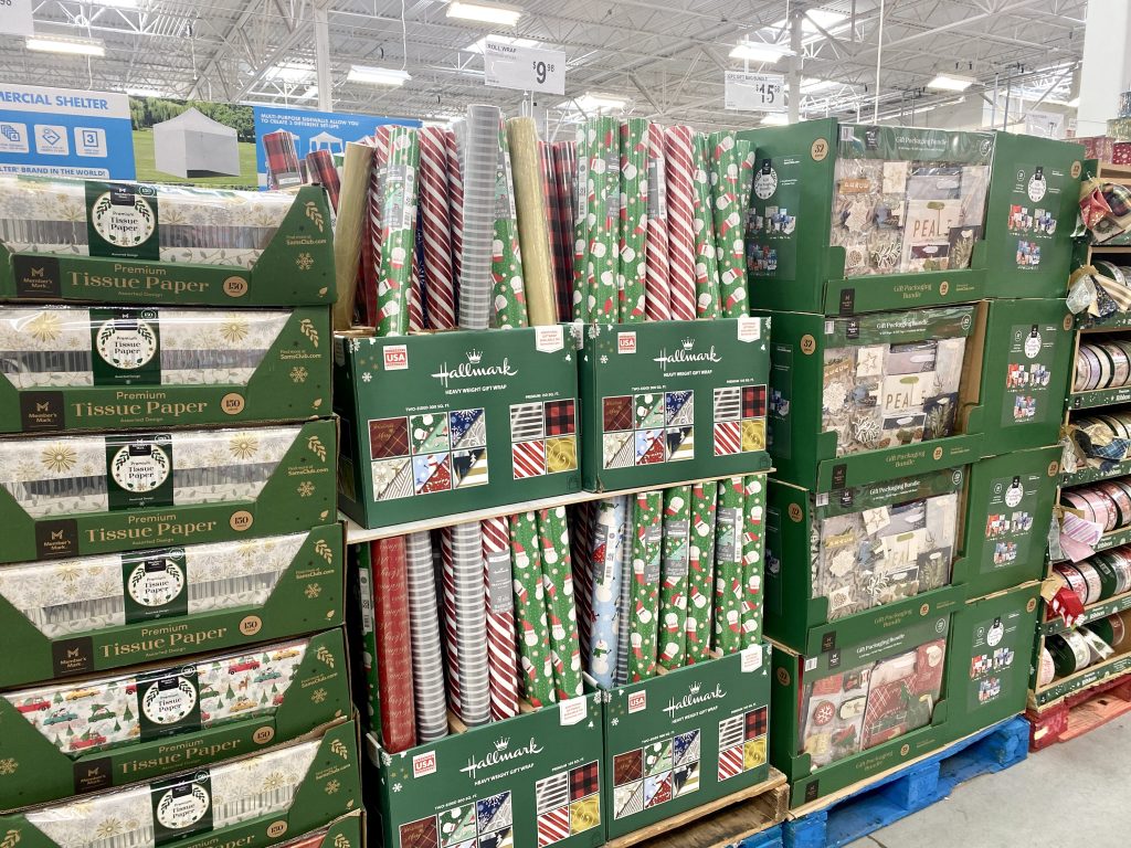Wrapping paper at sam's club.