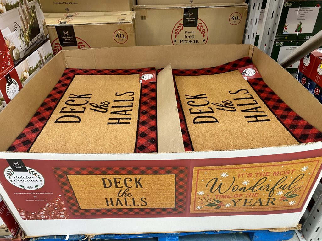 Christmas Door mats at Sam's Club.