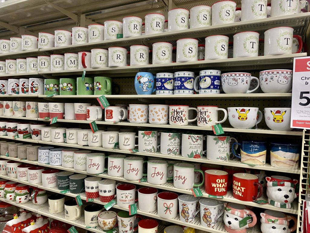 Christmas mugs at hobby lobby.