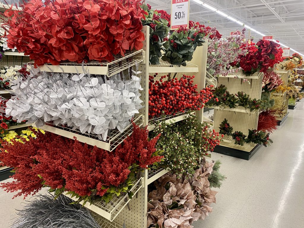artificial flowers at hobby lobby.