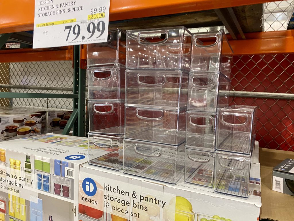 Clear pantry storage containers at costco.