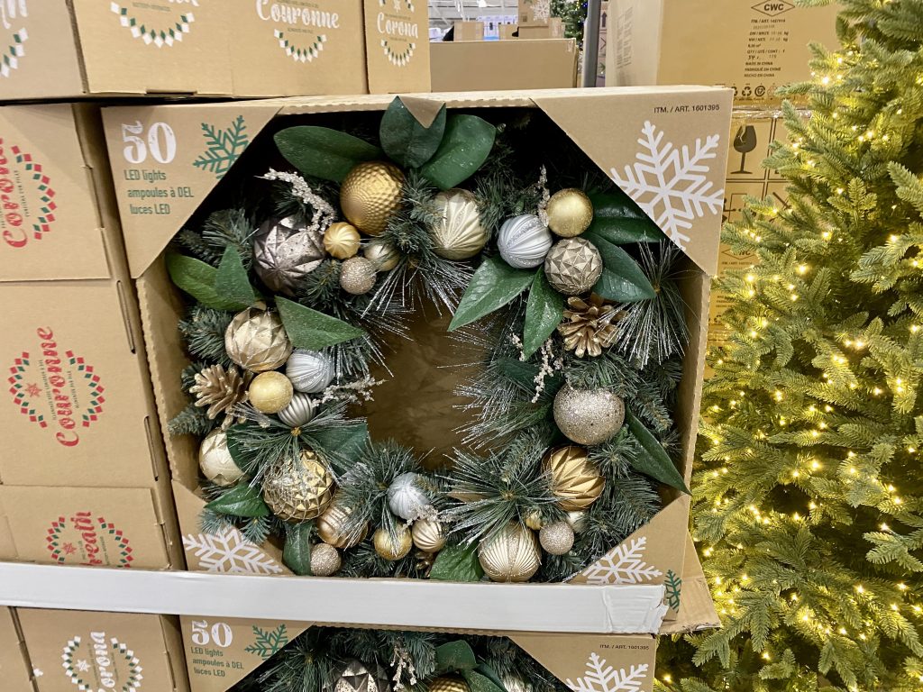 christmas wreath at costco.