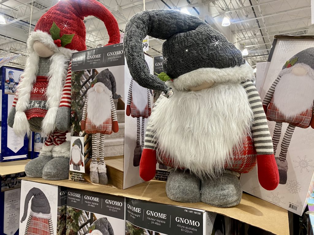 Christmas gnomes at costco.