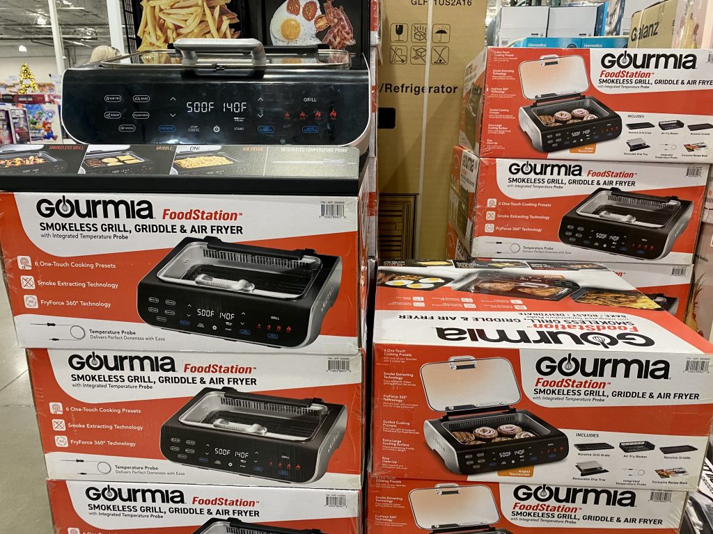 Gourmia griddle and air fryer combo at costco.