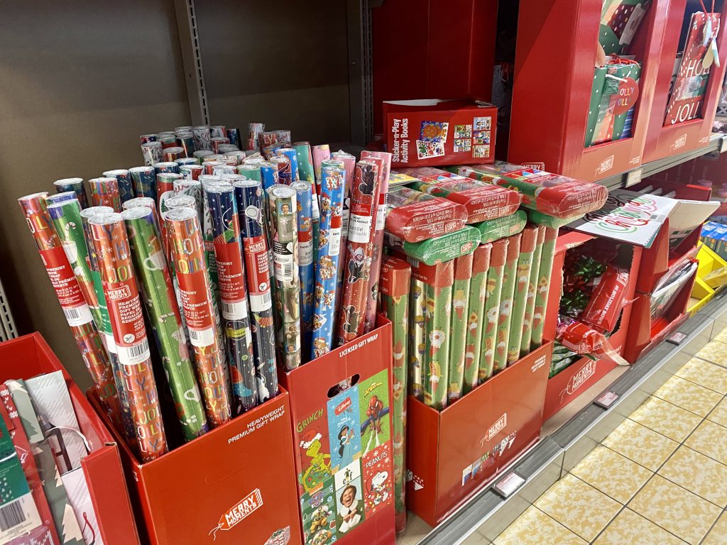 Wrapping paper at aldi.