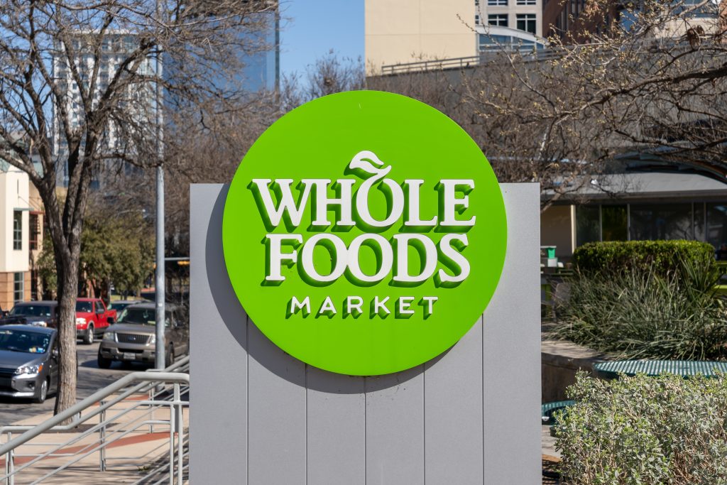 Whole foods market sign.