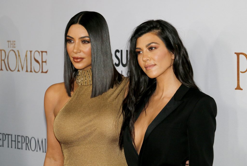 Kim and Kourtney Kardashian.