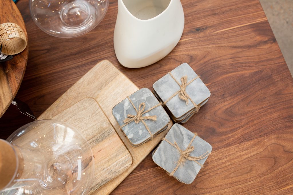 Marble drink coasters.