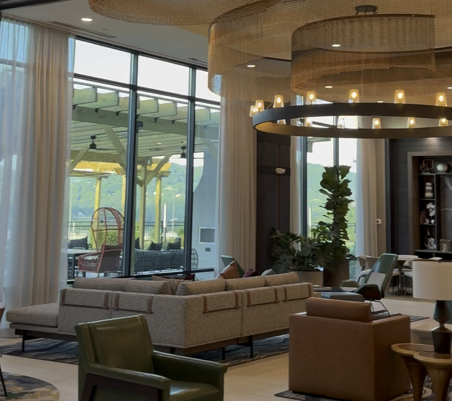 hotel lobby.